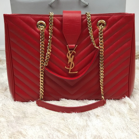 Saint Laurent Monogram Matelasse Shopper Bag Tote - Picture 2 of 8